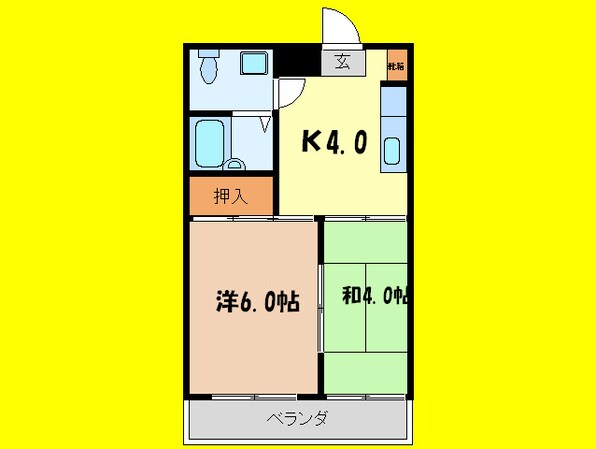 オ－クハイツ(3F)の物件間取画像